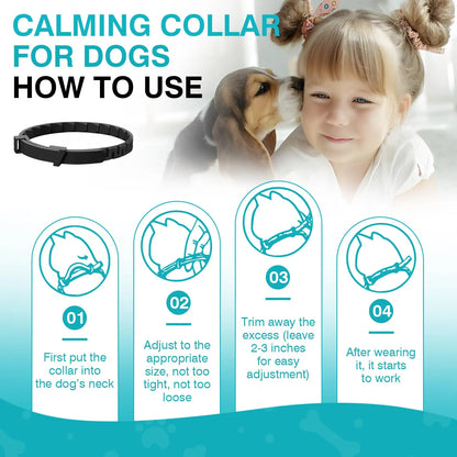 Pet Pulse Calming Collar for Dogs - 6 Pack Adjustable Pheromone Collars for Stress Relief and Separation Anxiety, 60 Days of Calm for Small, Medium, and Large Dogs, Waterproof Design, 25 Inch
