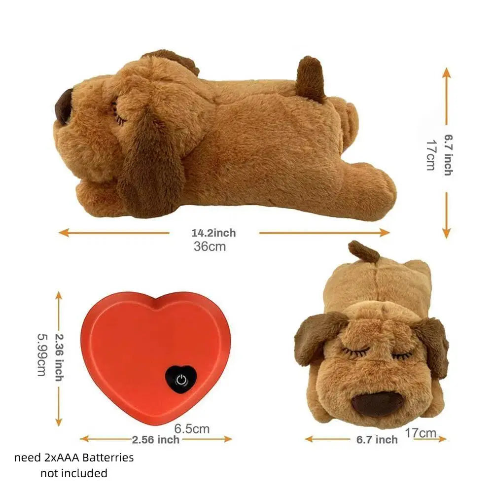 Heartbeat Plush Dog Toy for Calming and Sleep Support - Alleviates Separation Anxiety and Stress