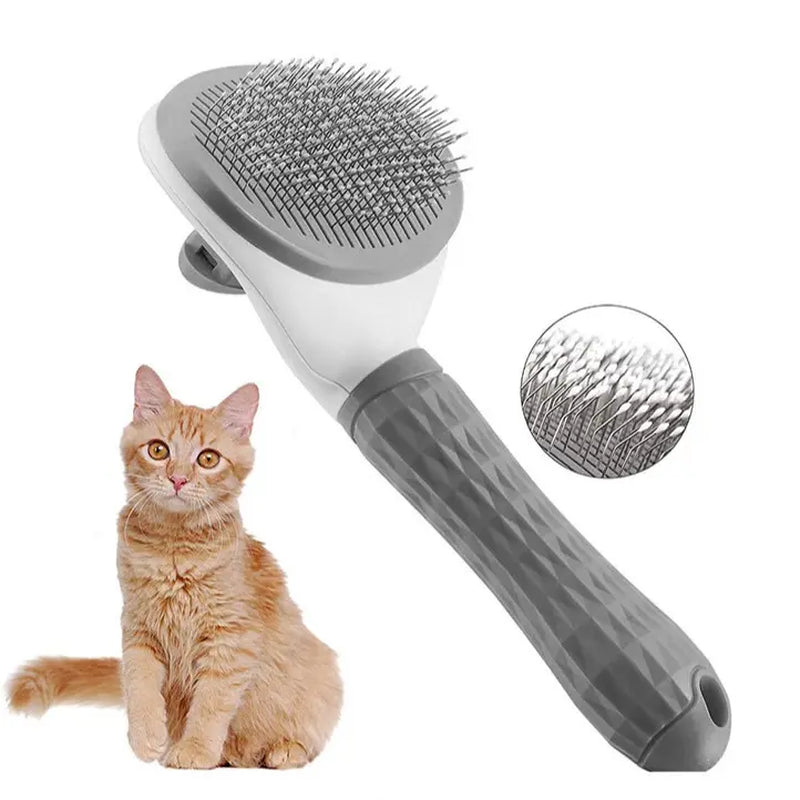 Professional Self-Cleaning Pet Hair Removal Comb for Cats and Dogs