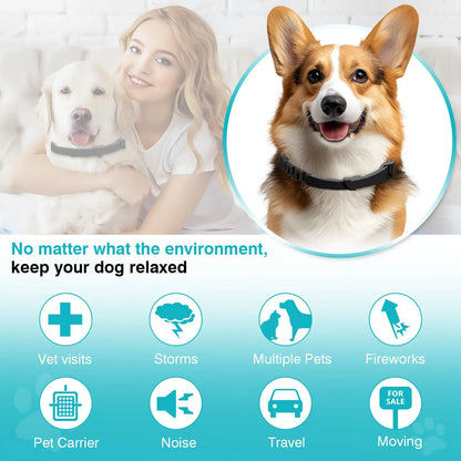 Pet Pulse Calming Collar for Dogs - 6 Pack Adjustable Pheromone Collars for Stress Relief and Separation Anxiety, 60 Days of Calm for Small, Medium, and Large Dogs, Waterproof Design, 25 Inch